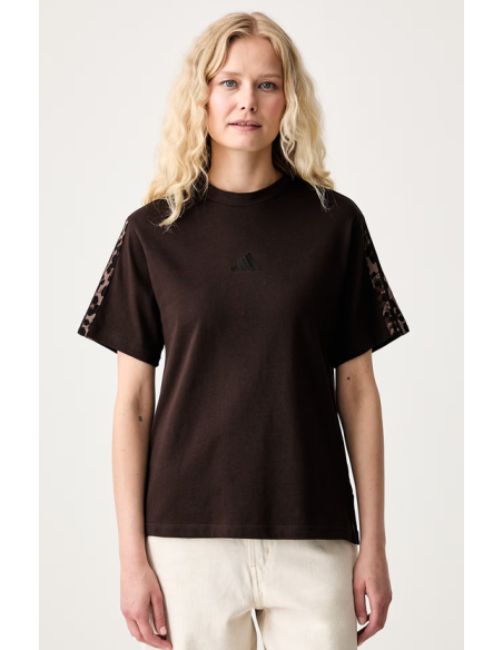 T-Shirt Donna Adidas Animalier - Marrone