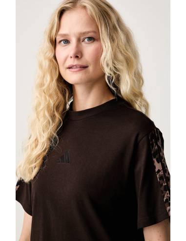 T-Shirt Donna Adidas Animalier - Marrone