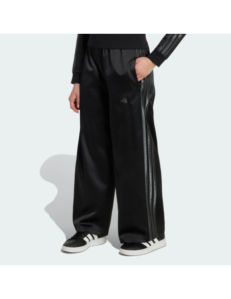 Adidas Girls' Wide-Leg Satin Trousers - BLACK