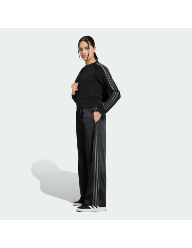 Adidas Girls' Wide-Leg Satin Trousers - BLACK