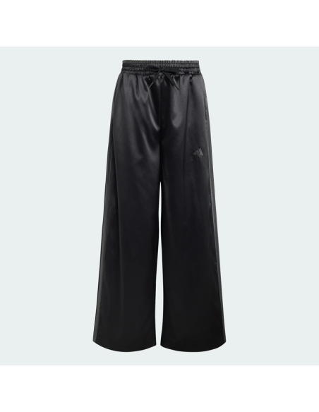 Adidas Girls' Wide-Leg Satin Trousers - BLACK