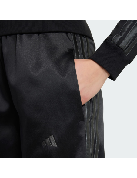 Pantalone Ragazza Adidas a gamba larga in raso - NERO