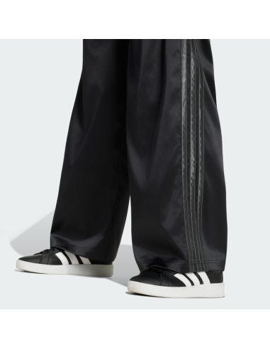 Adidas Girls' Wide-Leg Satin Trousers - BLACK