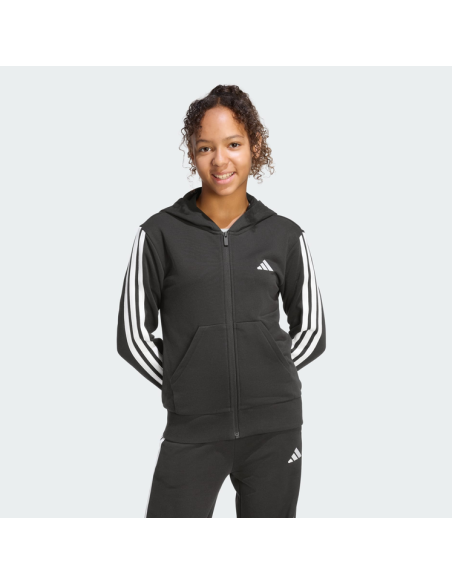 Adidas Essential Full Zip Girls' Sweatshirt - Black