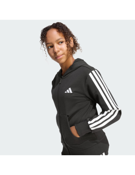 Felpa Ragazza Adidas ESSENTIAL FULL ZIP - Nero