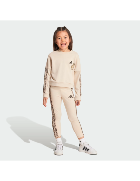 Adidas ANIMALIER Girls' Tracksuit - Beige
