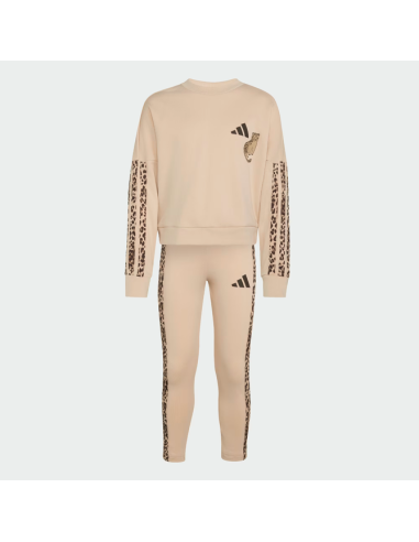 Adidas ANIMALIER Girls' Tracksuit - Beige