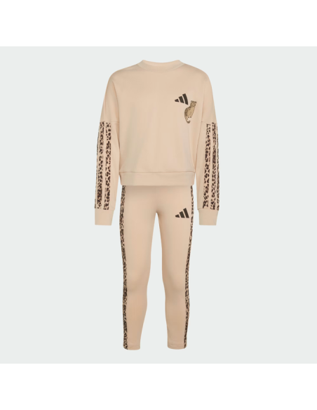Adidas ANIMALIER Girls' Tracksuit - Beige
