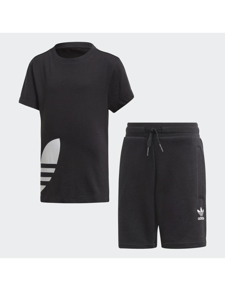 COMPLETINO BAMBINO ADIDAS BIG TREFOIL SHORTS TEE - FM5617